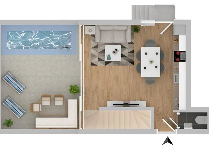 Apartmán Villa Solis Lacus Modernes Apartment - Privater Beheizbarer Pool- Klimaanlage - Private Parkplaetze Njivice