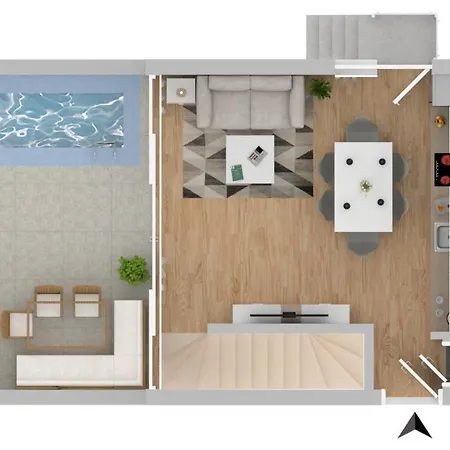 Apartman Solis Lacus Modernes - Privater Beheizbarer Pool- Klimaanlage - Private Parkplaetze Njivice
